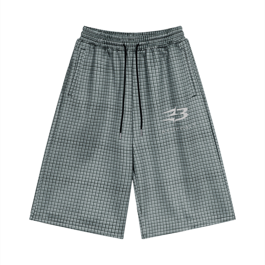 Plaid Drawstring Shorts